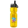 CustomLogo Bottle - 28 oz. Transparent with Ring Straw Lid