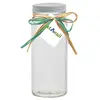 Chic Glass Mason Jar with Raffia Bow