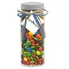 Chic Glass Mason Jar with Raffia Bow
