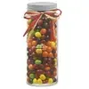 Chic Glass Mason Jar with Raffia Bow