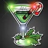 Christmas Martini Light-Up LED Lapel Pin