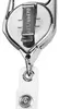 Chrome Carabiner ID Badge Reel with Secure  Belt Clip