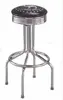 Chrome Ring Bar Stool with Seat Logo 