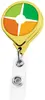 Circle Gold Finish Badge Retractable Reel (Large)