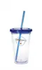 Custom Clear Tumbler with Colored Lid - 18 oz.