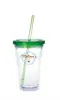 Custom Clear Tumbler with Colored Lid - 18 oz.