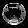 Global Excellence Etched World Globe Promotional Bowl