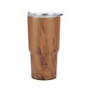 Contoured 20 oz Wood Tone Stainless Steel Tumbler