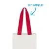 Cotton Colored Accent Flat Tote Bag