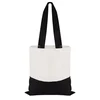 Cotton Colored Accent Flat Tote Bag