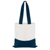 Cotton Colored Accent Flat Tote Bag