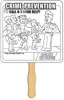 Crime Prevention Coloring Hand Fan