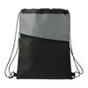 Promotional Cross Weave Zippered Drawstring Bag