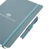 Crosshatch PU Notebook With Pen