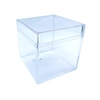 Cube Shaped Acrylic Container Empty