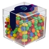 Cube Shaped Acrylic Container With Chocolate Littles