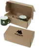 Custom 16 Oz. Enamel Camping Mug Gift Set – Two Speckled Mugs in Eco Box