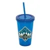 500 Ml. 17 Fl. Oz. Double Walled Tumbler With Straw