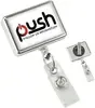 Branded Custom Chrome Badge Reel (Rectangular Shape) - Pack of 100