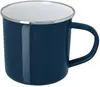 Custom Enamel Mug with Stainless Steel Rim - 11.8 oz.