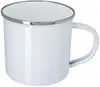 Custom Enamel Mug with Stainless Steel Rim - 11.8 oz.