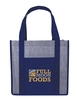 Custom Laminated Heathered Non-Woven Grocery Tote Bag