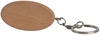 Imprinted Oval Wooden Keyring