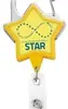 Star Badge Reel with Carabiner (Yellow & White Color)