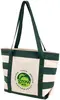 Custom Striped Accent Boat Tote
