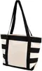 Custom Striped Accent Boat Tote