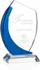 7½" Customized Deakin Blue Crystal Award - Business Recognition Trophy