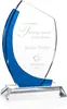 7½" Customized Deakin Blue Crystal Award - Business Recognition Trophy