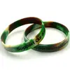 Debossed & Color Filled Silicone Bracelets: 12mm