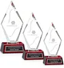 Elegant Customized Dekker Starfire Glass Award - Optional Engraved Plate Available