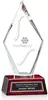 Elegant Customized Dekker Starfire Glass Award - Optional Engraved Plate Available