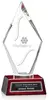 Elegant Customized Dekker Starfire Glass Award - Optional Engraved Plate Available