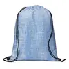 Denim Pattern Non-Woven Drawstring Backpack