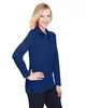 Devon & Jones CrownLux Performance® Ladies' Plaited Long Sleeve Polo