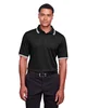 Devon & Jones CrownLux Performance® Men's Plaited Tipped Polo