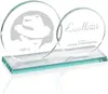 Custom Double Elgin Glass Award with Beveled Base