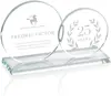 Custom Double Elgin Glass Award with Beveled Base