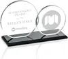 Custom Double Elgin Glass Award with Beveled Base