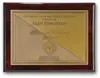 Personalized Double Etch Rosewood Plaque with Gold/Silver Plate