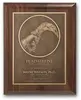 Custom Walnut Double Etch Plaque - Professional Business Recognition Award