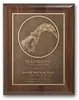 Custom Walnut Double Etch Plaque - Professional Business Recognition Award