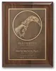 Custom Walnut Double Etch Plaque - Professional Business Recognition Award