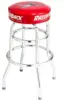 Double Ring Swivel Bar Stool with Chrome Frame