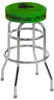 Double Ring Swivel Bar Stool with Logo on Top and Side of Seat