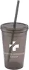 Double Wall Insulated Travel Tumbler with Snap-On Lid - 16 oz.