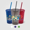 Double Wall Insulated Travel Tumbler with Snap-On Lid - 16 oz.